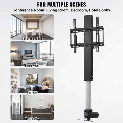 Motorized TV Lift Stroke 28 inches Motorized TV Mount Fits 26-57 inch TV Lift with Remote Control Height Adjustable 28 inches Load Capacity 132 Lbs