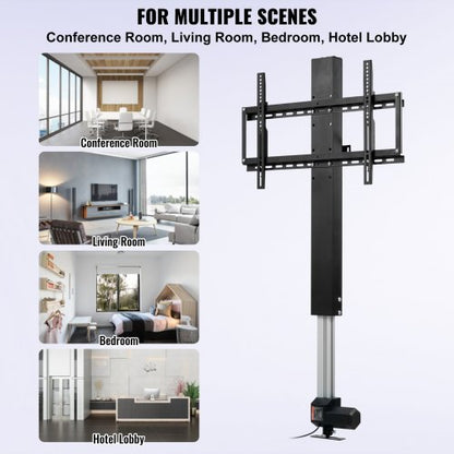 TV Lift Stand Motorized TV Auto Lift Mounting Bracket for 26"-60" Flat Screen LCD/LED/OLED Plasma TV Heavy Duty Electric TV Mount Motorized TV Lift