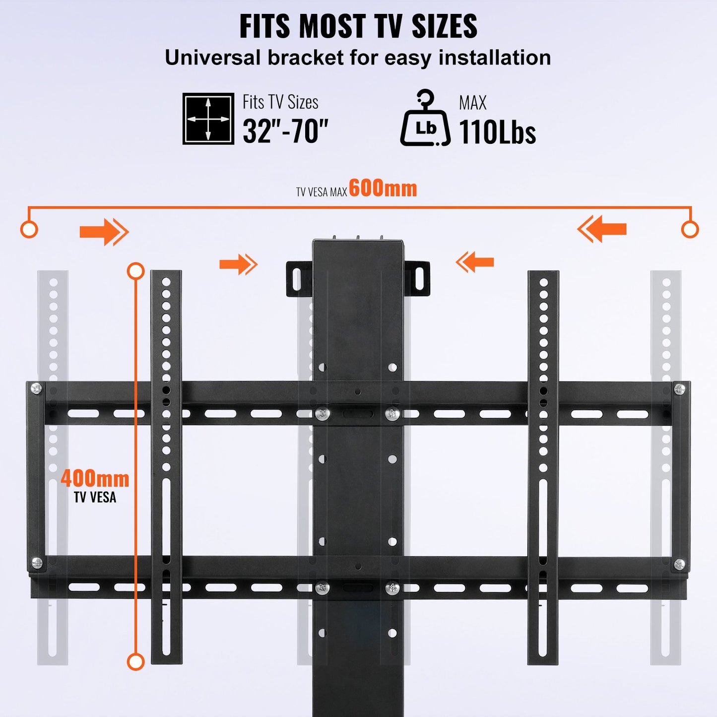 TV Lift Stand Motorized TV Auto Lift Monteringsfäste för 26"-60" Flat Screen LCD/LED/OLED Plasma TV Heavy Duty Electric TV Mount Motorized TV Lift