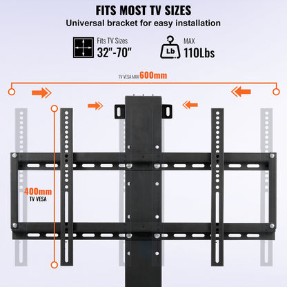 TV Lift Stand Motorized TV Auto Lift Monteringsfäste för 26"-60" Flat Screen LCD/LED/OLED Plasma TV Heavy Duty Electric TV Mount Motorized TV Lift