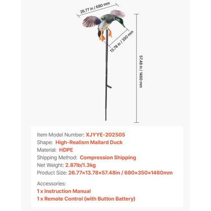 Spinning Wing Motion Duck Bells Outdoor Realistic Teal Decoys For Hunting