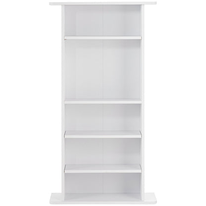 Media Storage Cabinet 5 lager Justerbara DVD-hyllor Rymmer 240 CD-skivor Vita