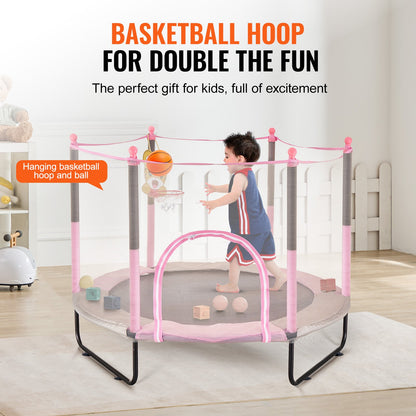60" Trampoline for Kids Mini Toddler Trampoline with Net Indoor Outdoor