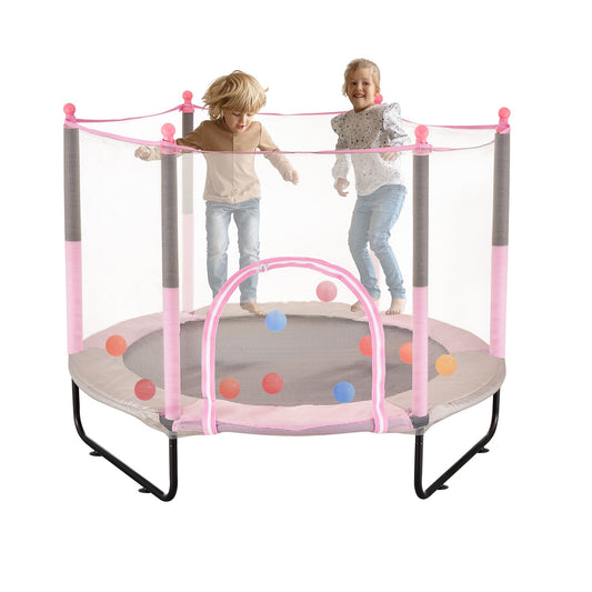 60" Trampoline for Kids Mini Toddler Trampoline with Net Indoor Outdoor