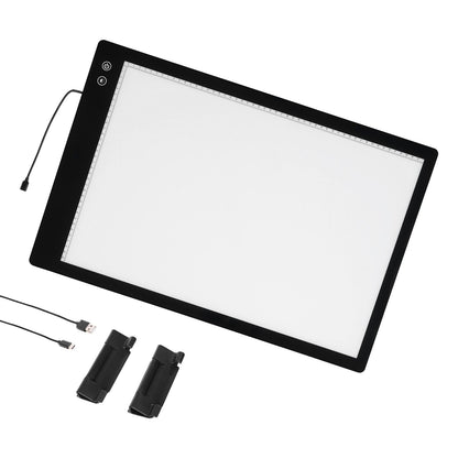 A2 LED Light Board Uppladdningsbar Tracing Pad 6 nivåer Dimbar Ljusstyrka