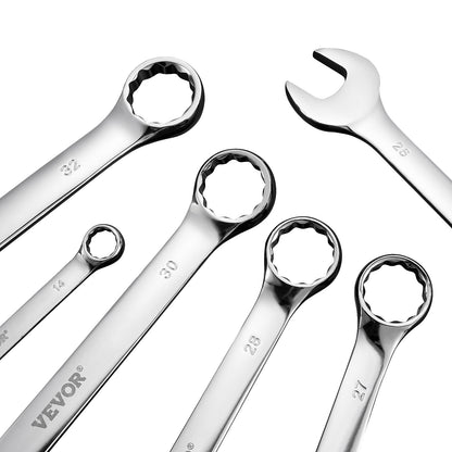 Kombinationsnyckelsats 25-delad metrisk 6 mm till 32 mm med upprullbar påse