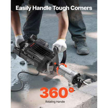 Rivningshammare, 3000 W kraftfull elektrisk tryckluftshammare, 1700 slag/min betongbrytare med spetsmejsel, bärväska, handskar, skyddsglasögon, för betong, vägg, tegel, kakel och grund |  EU