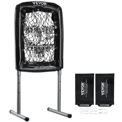 9-Hole Baseball Net, 21"x29" Softball Baseball Training Equipment for Batting Practice, Heavy Duty Height Adjustable Training Aid with Batting Zone and 4 Ground Stakes, for Youth Adults