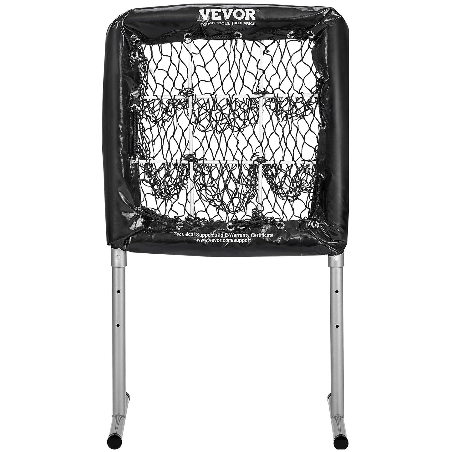 9-Hole Baseball Net, 28"x27" Softball Baseball Training Equipment for Batting Practice, Heavy Duty Height Adjustable Training Aid with Batting Zone and 4 Ground Stakes, for Youth Adults