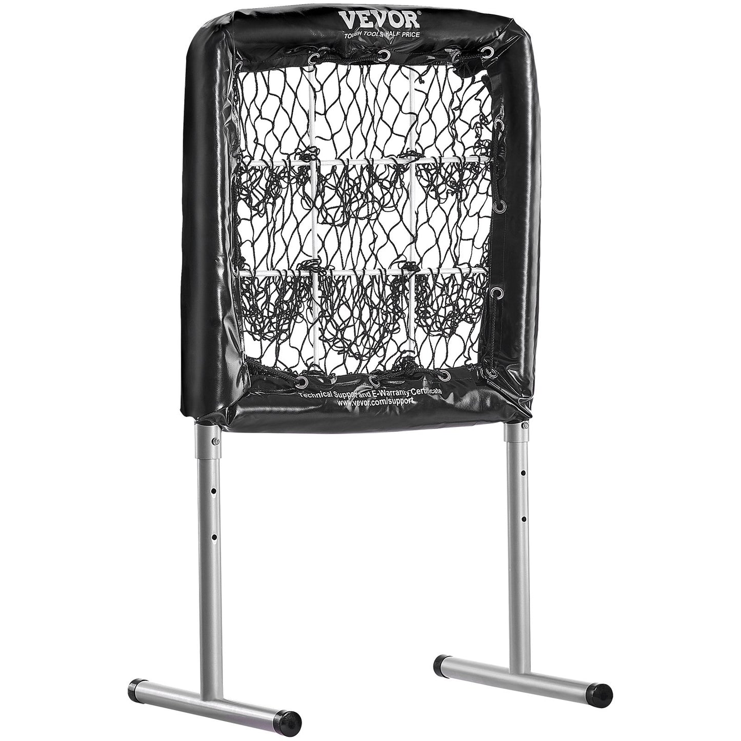 9-Hole Baseball Net, 28"x27" Softball Baseball Training Equipment for Batting Practice, Heavy Duty Height Adjustable Training Aid with Batting Zone and 4 Ground Stakes, for Youth Adults