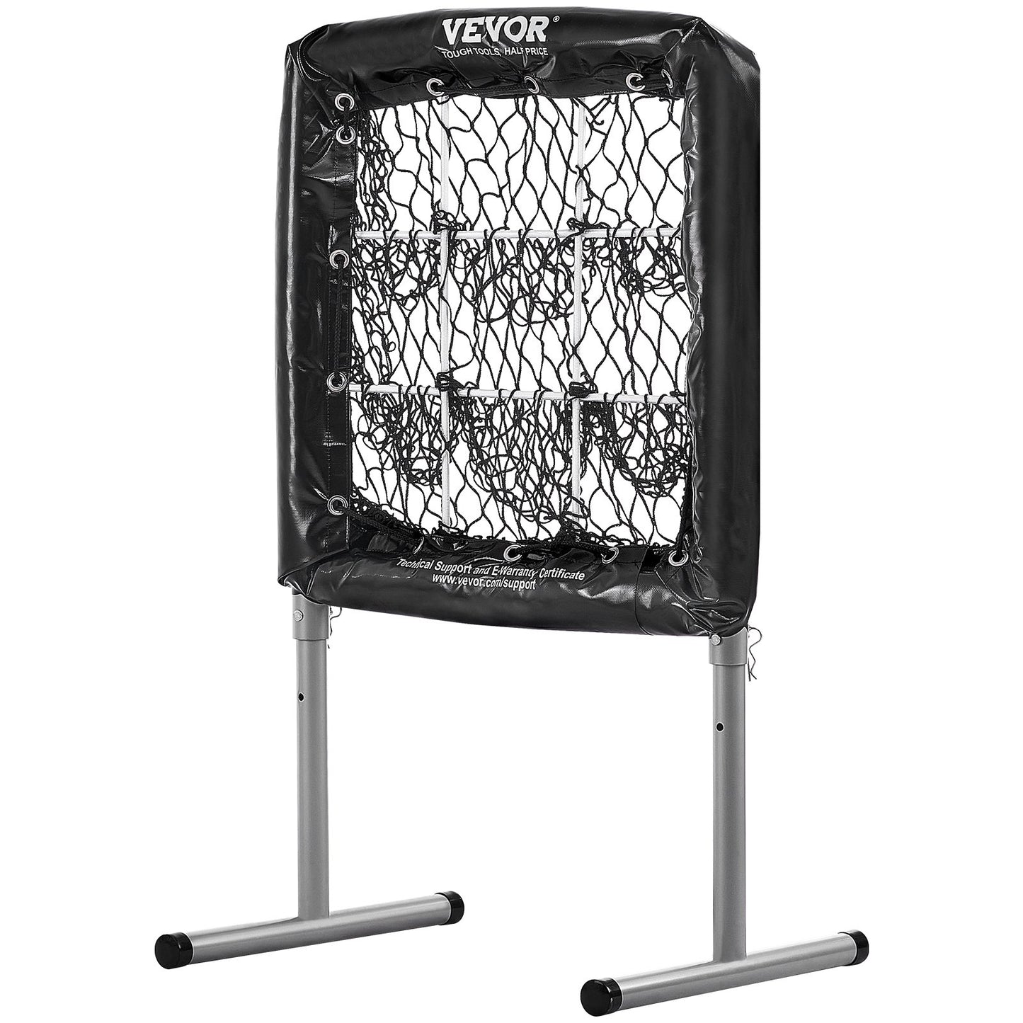 9-Hole Baseball Net, 28"x27" Softball Baseball Training Equipment for Batting Practice, Heavy Duty Height Adjustable Training Aid with Batting Zone and 4 Ground Stakes, for Youth Adults