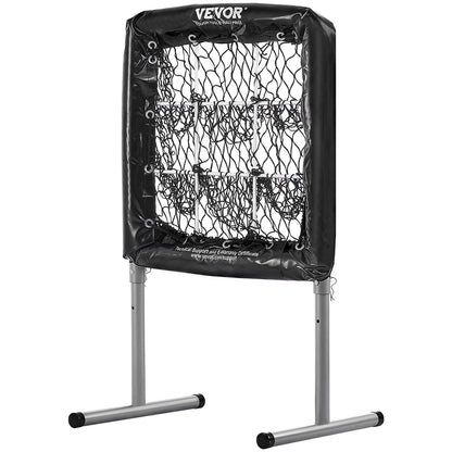 9-Hole Baseball Net, 28"x27" Softball Baseball Training Equipment for Batting Practice, Heavy Duty Height Adjustable Training Aid with Batting Zone and 4 Ground Stakes, for Youth Adults