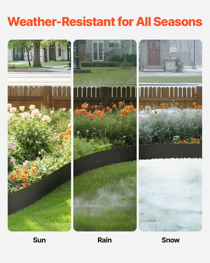 Stål Landskapskant 4-pack 40 x 6 i rostbeständig vägavdelare
