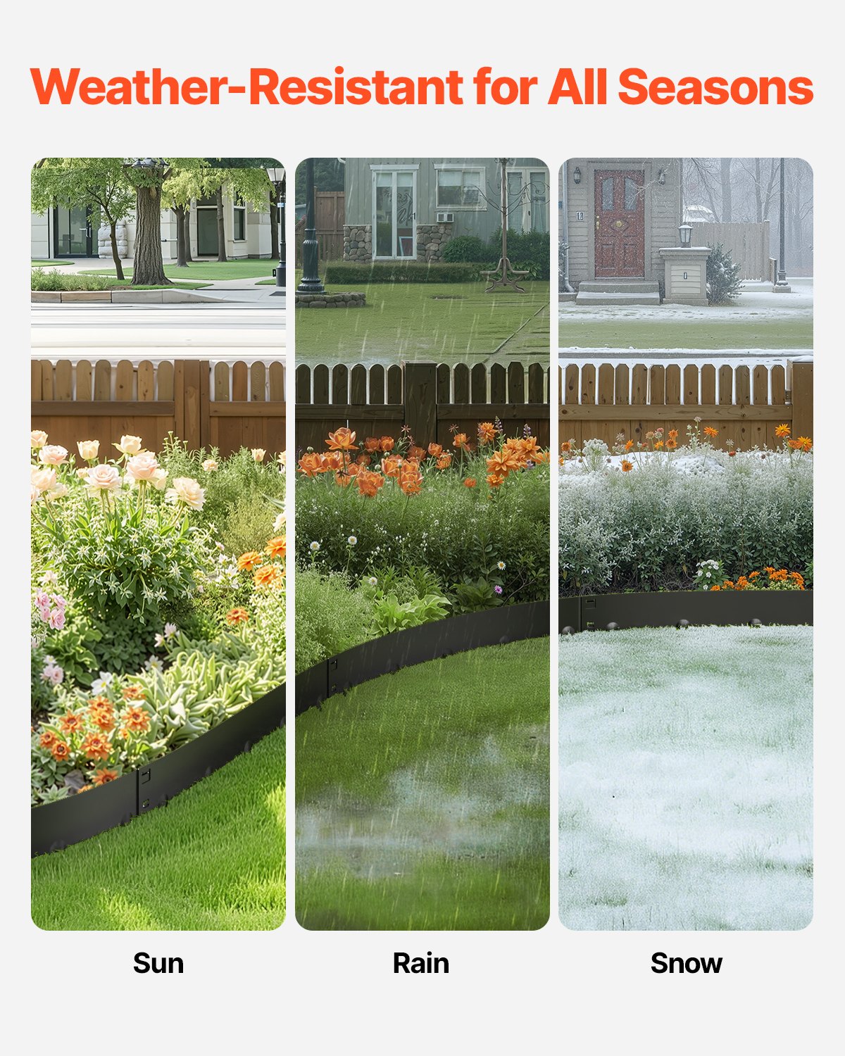 Stål Landskapskant 5-pack 39 x 3 tum Rostbeständig Pathway Divider