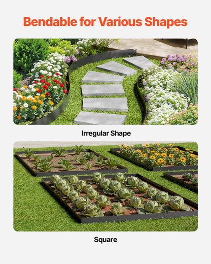 Stål Landskapskant 5-pack 39 x 3 tum Rostbeständig Pathway Divider