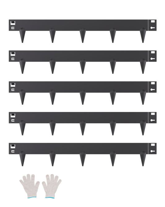 Stål Landskapskant 5-pack 39 x 3 tum Rostbeständig Pathway Divider