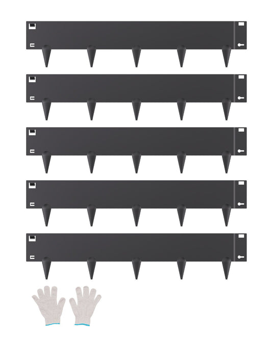 Stål Landskapskant 5-pack 39 x 5 tum Rostbeständig för Yard Black