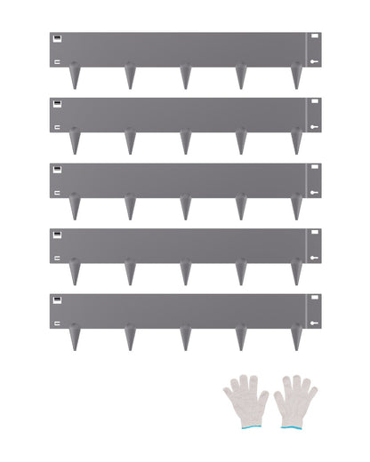 Steel Landskapskant 5-pack 39 x 5 tum Rostbeständig för Yard Dark Grey