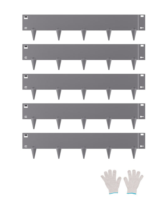Steel Landskapskant 5-pack 39 x 5 tum Rostbeständig för Yard Dark Grey