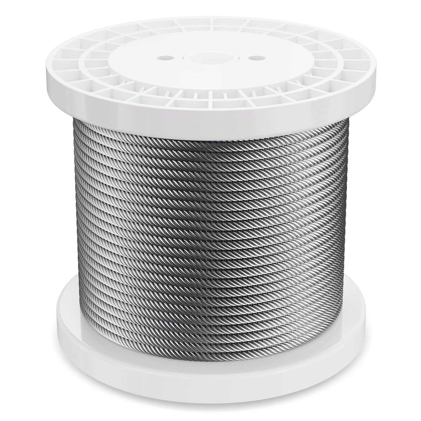 Kolstålkabel 1/4" 7x19 trådar stålvajer 250 fot kabelräcke