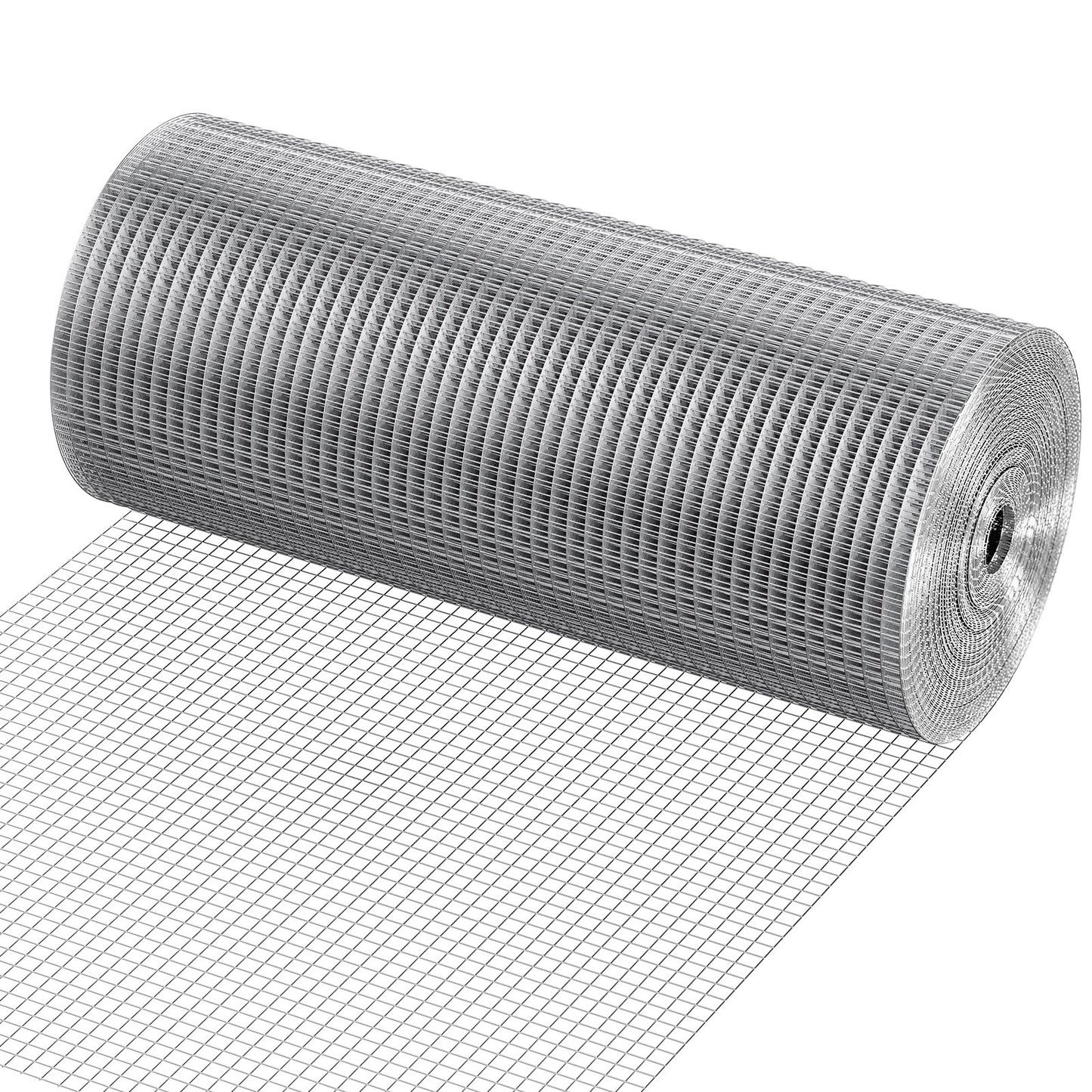 Hardware Cloth, 1/2 Inch 24 Inch x 100 Feet 19 Gauge, Hot Dipped Galvanized Wire Mesh Roll, Chicken Wire Fence, Wire Mesh for Rabbit Cages, Garden, Small Rodents