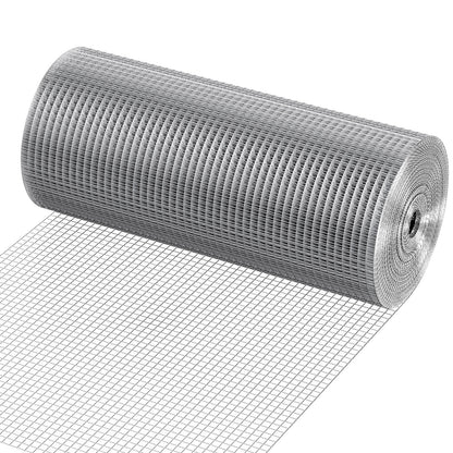 Hardware Cloth, 1/2 Inch 24 Inch x 100 Feet 19 Gauge, Hot Dipped Galvanized Wire Mesh Roll, Chicken Wire Fence, Wire Mesh for Rabbit Cages, Garden, Small Rodents