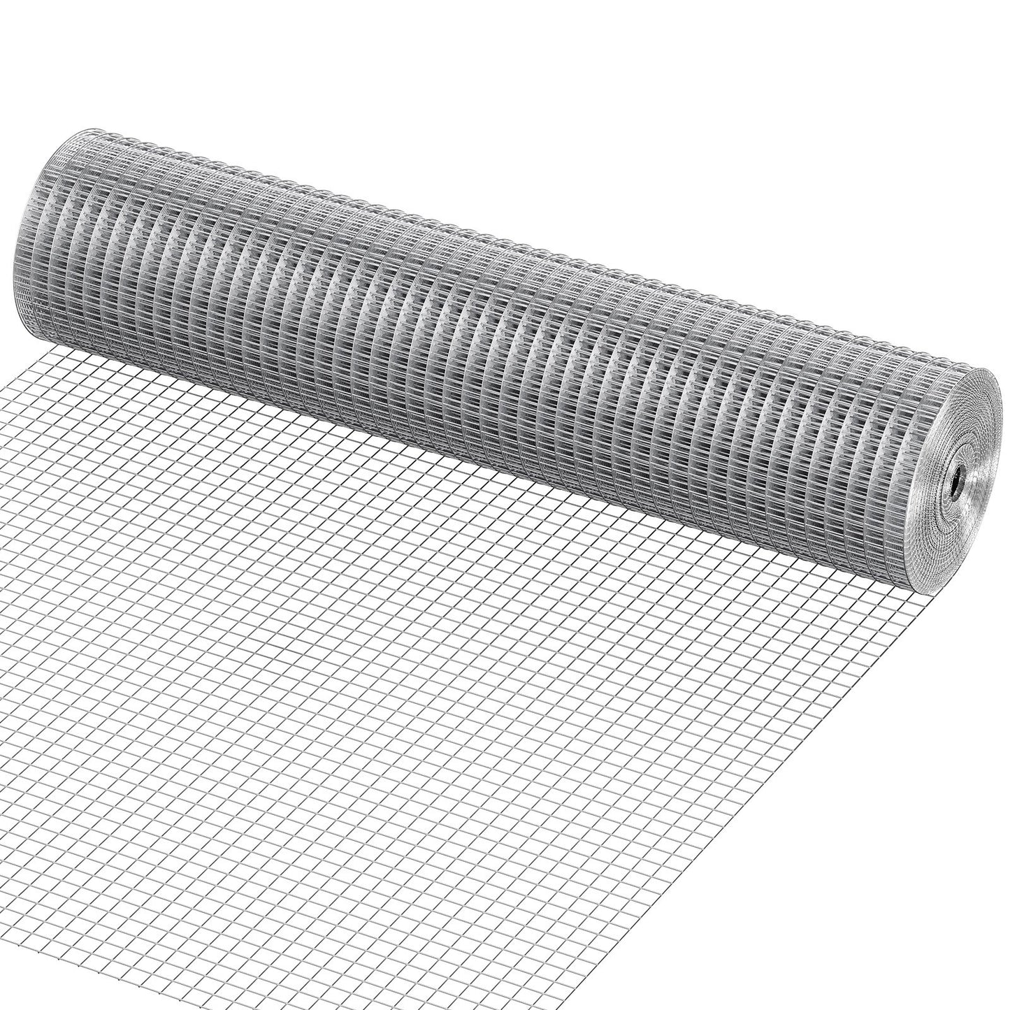 Drahtgeflecht, 1,27 cm, 61 cm x 7,6 m, 19 Gauge, feuerverzinkte Drahtgeflechtrolle, Hühnerdrahtzaun, Drahtgeflecht für Kaninchenkäfige, Garten, kleine Nagetiere