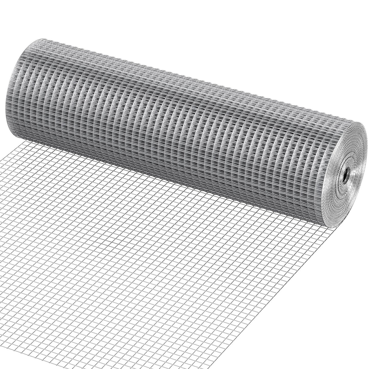 Hårdvaraduk, 1/2 tum 24 tum x 50 fot 19 gauge, varmförzinkad trådnätrulle, kycklingtrådsstängsel, trådnät för kaninburar, trädgård, små gnagare