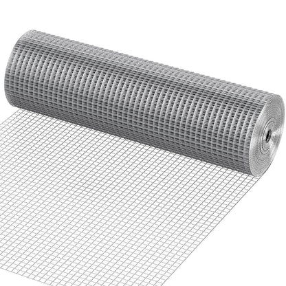 Hårdvaraduk, 1/2 tum 24 tum x 50 fot 19 gauge, varmförzinkad trådnätrulle, kycklingtrådsstängsel, trådnät för kaninburar, trädgård, små gnagare