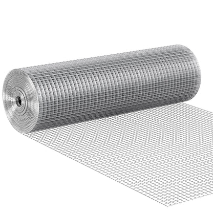 Hårdvaraduk, 1/2 tum 24 tum x 50 fot 19 gauge, varmförzinkad trådnätrulle, kycklingtrådsstängsel, trådnät för kaninburar, trädgård, små gnagare