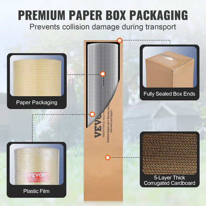 Hardware Fabric 1/4" 36 Inch x 50 Feet 23 Ga Wire Mesh Roll Chicken Wire Fence