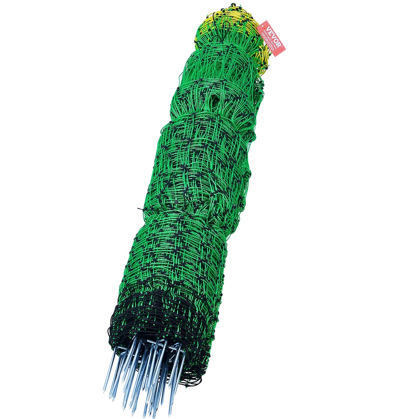 Elektriskt stängselnät, 35" H x 164" L, PE-nätstängsel med stolpar och dubbla spikar, bärbart nät för getter, får, lamm, rådjur, grisar, hundar, används på bakgårdar, gårdar och rankar