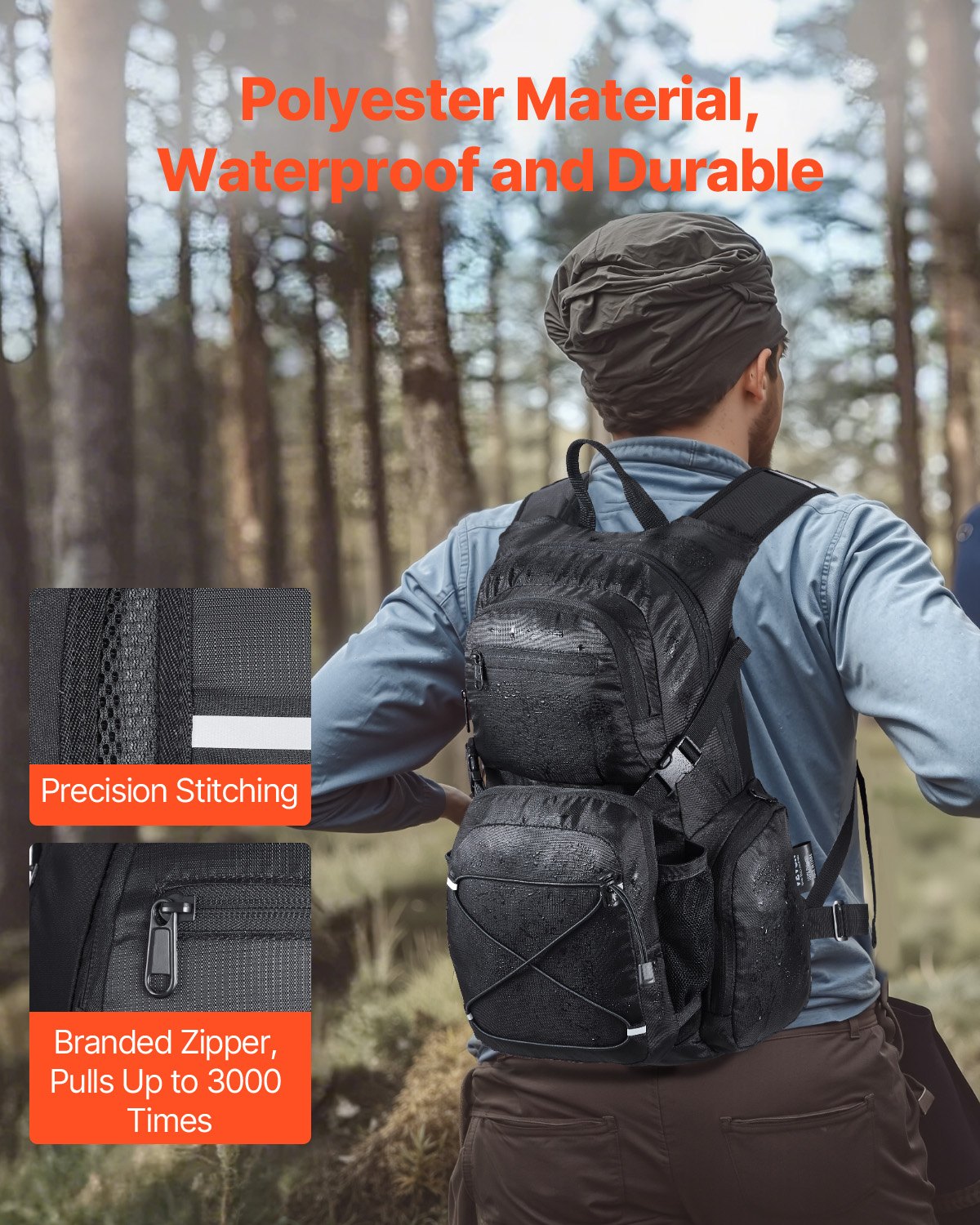 Hydration Pack Backpack 2L TPU Water Bladder Cycling Hiking Running Camping