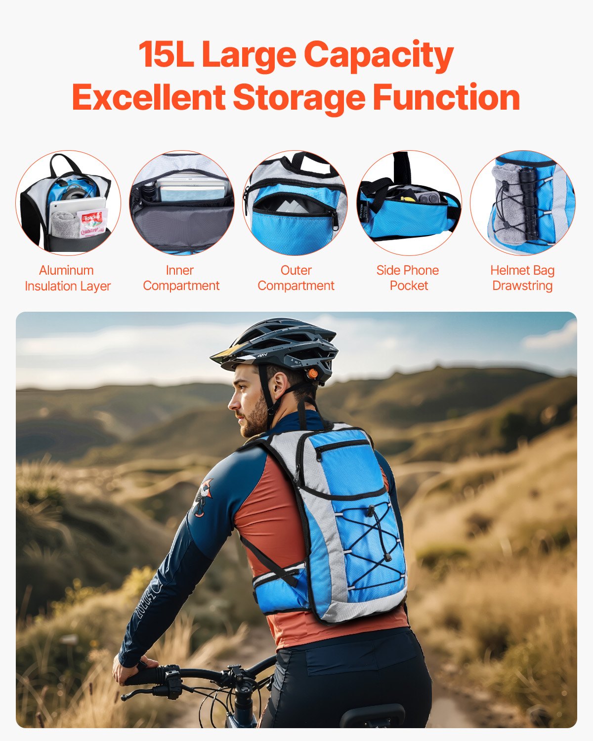 Hydration Pack Backpack 3L TPU Water Bladder Cycling Hiking Running Camping