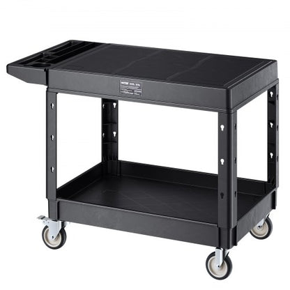 2-hylls Utility Cart 550 lbs 37 x 25,4-tums servicevagn med hjul |  EU