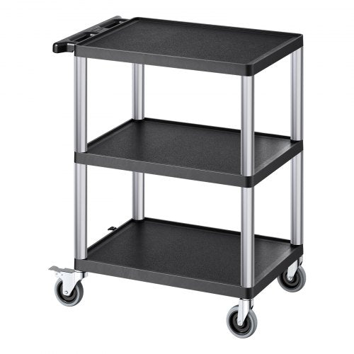Servicevagn med 3 hyllor 136 kg 64 x 48 cm med hjul |  EU