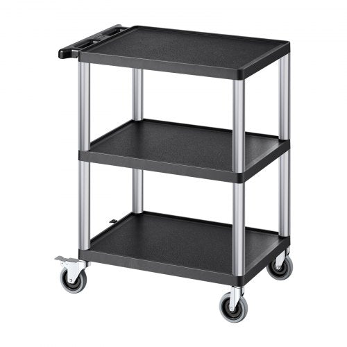 Servicevagn med 3 hyllor 136 kg 64 x 48 cm med hjul |  EU