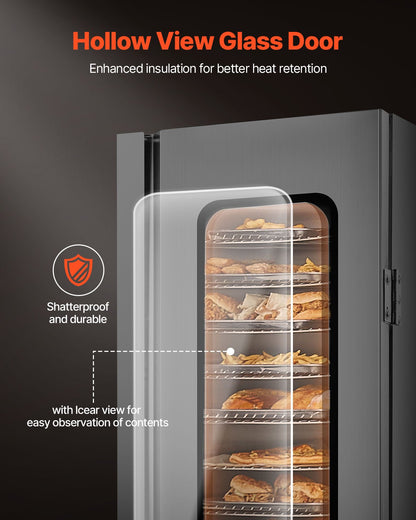 Hot Box Food Warmer 16-Tier Concession Warmer Cabinet with Water Tray