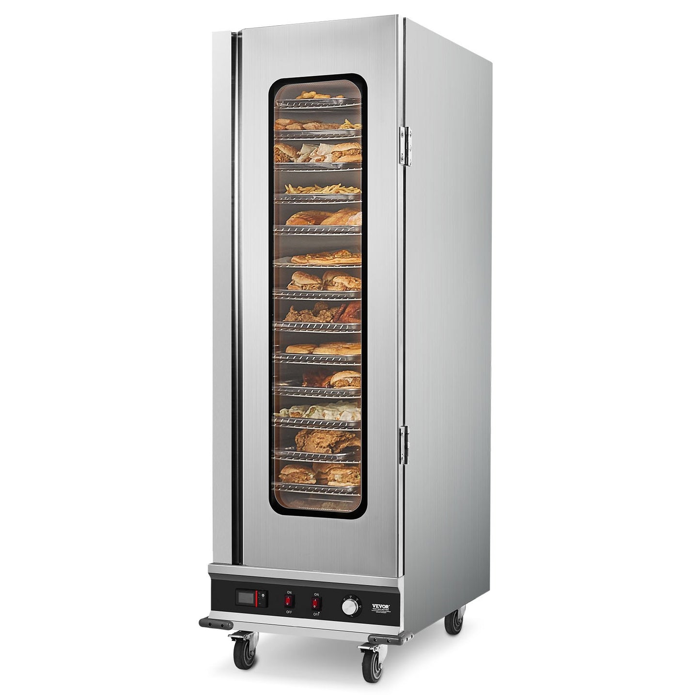 Hot Box Food Warmer 16-Tier Concession Warmer Cabinet with Water Tray