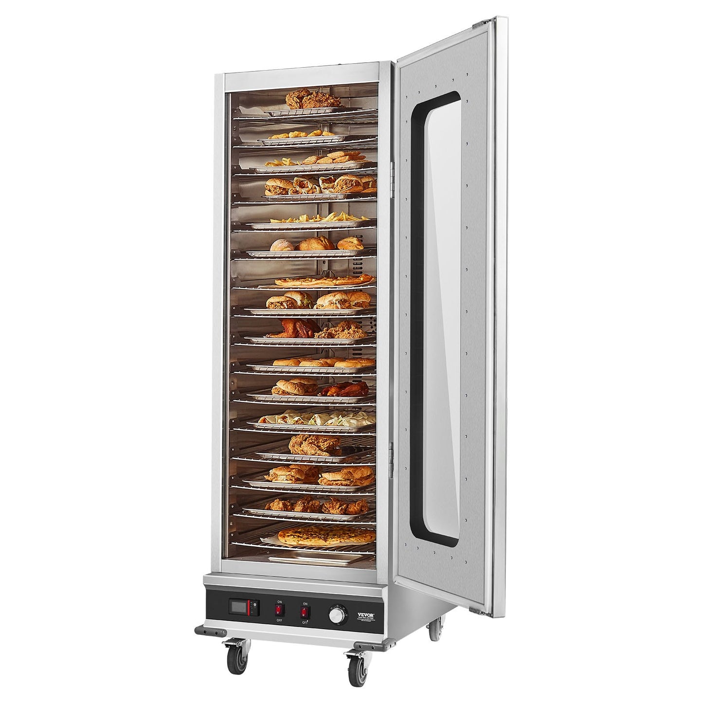 Hot Box Food Warmer 16-Tier Concession Warmer Cabinet with Water Tray