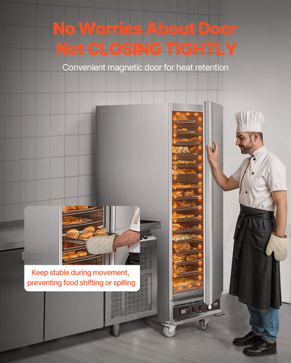 Hot Box Food Warmer 16-Tier Concession Warmer Cabinet with Water Tray