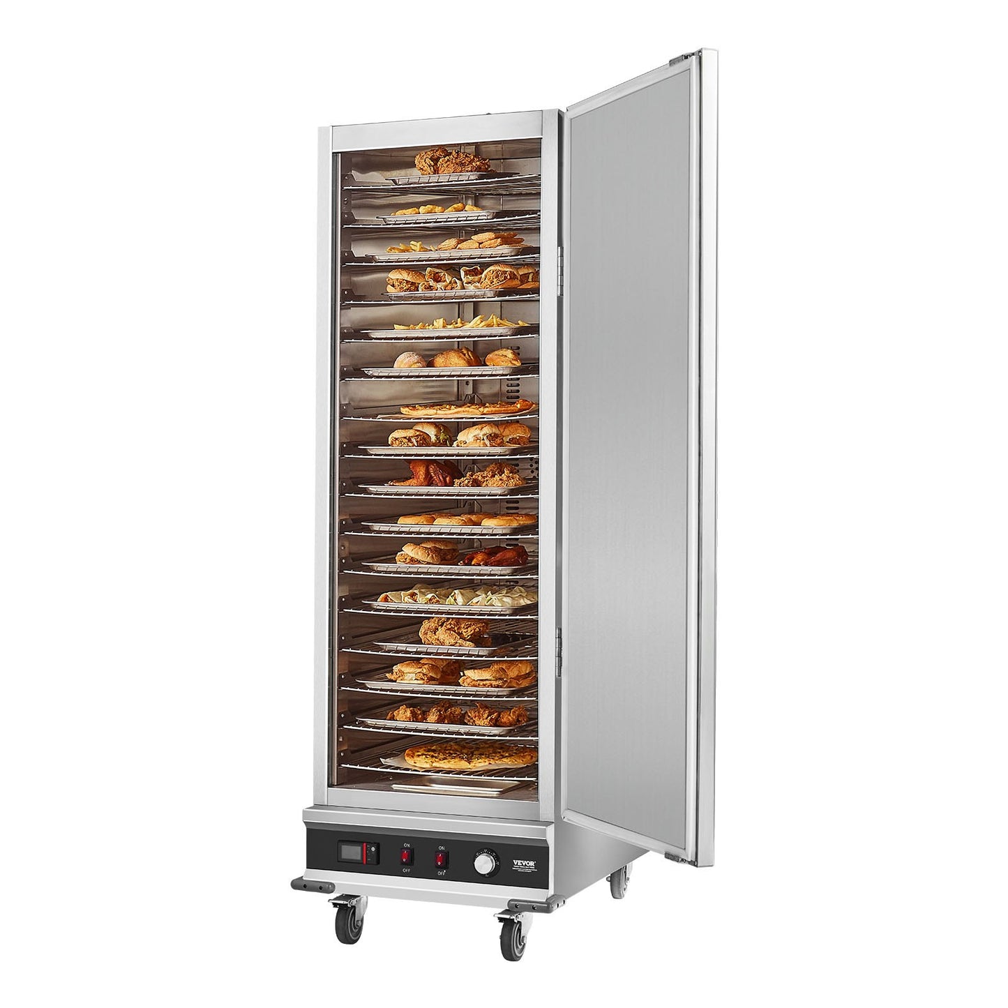 Hot Box Food Warmer 16-Tier Concession Warmer Cabinet with Water Tray