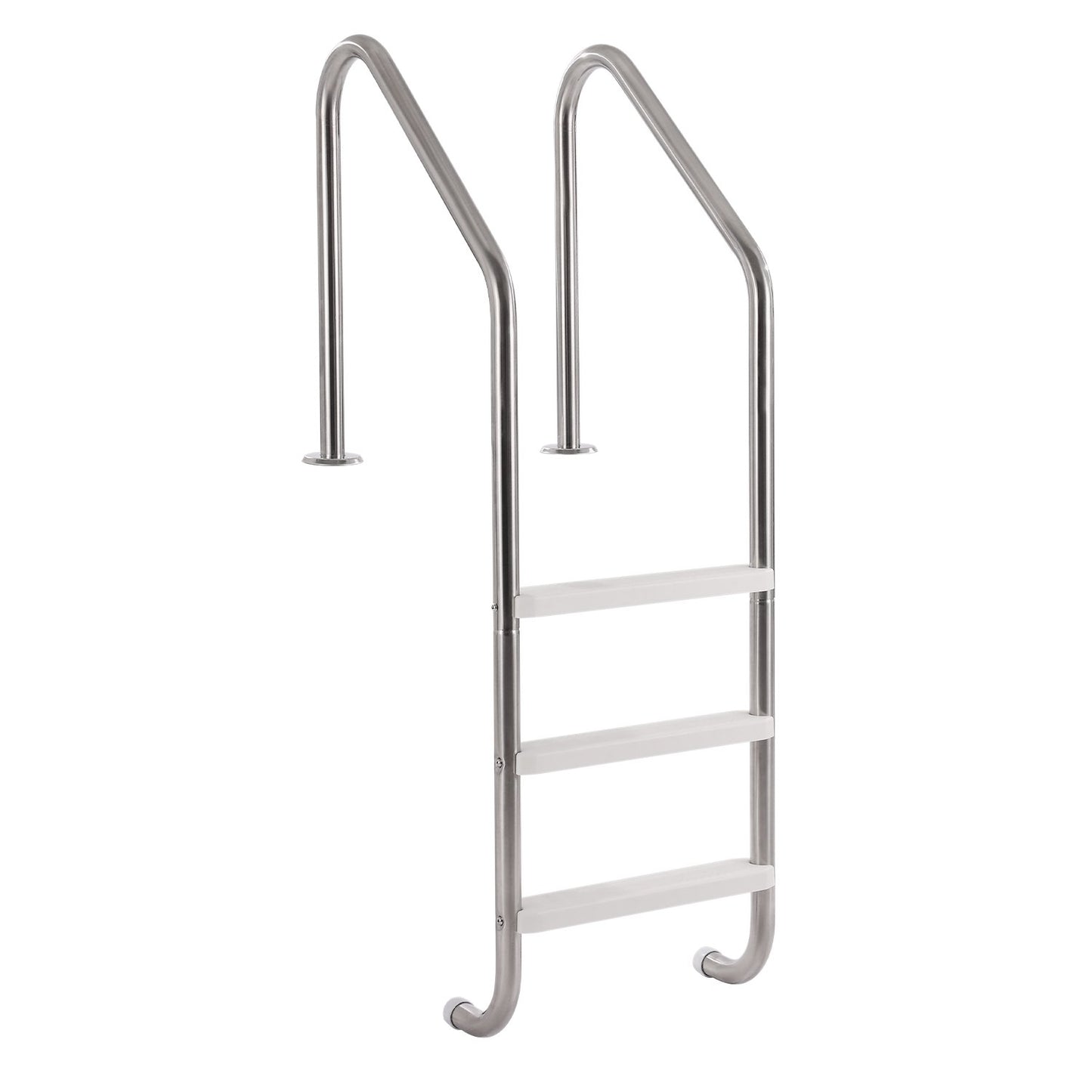 Robust stainless steel pool ladder 3 steps &amp; 2 handrails for 48-54 in the pool