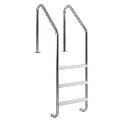 Robust stainless steel pool ladder 3 steps &amp; 2 handrails for 48-54 in the pool