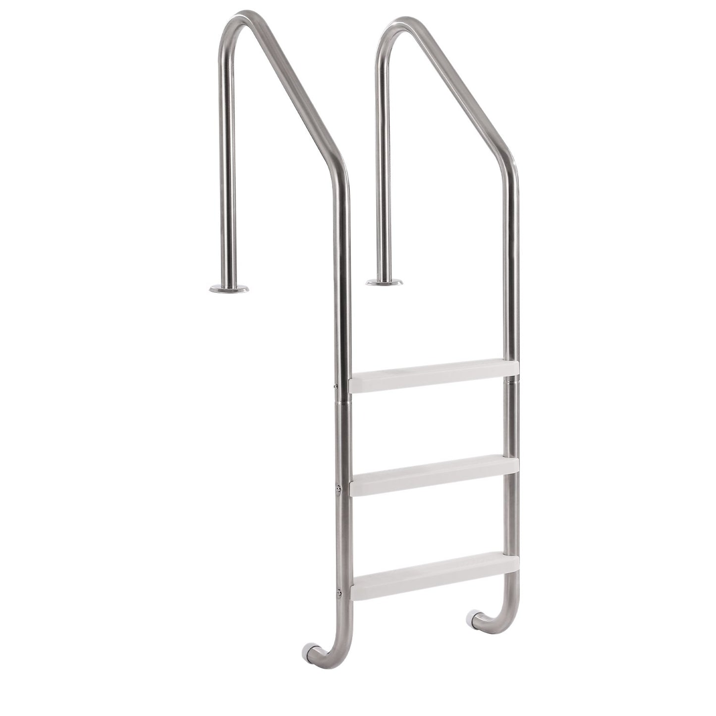 Robust stainless steel pool ladder 3 steps &amp; 2 handrails for 48-54 in the pool