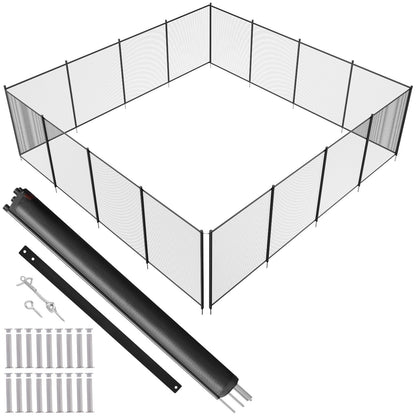 Pool Fence 4 x 48 FT Removable Pool Fence for Inground Pools Outdoors