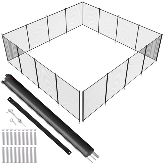 Pool Fence 4 x 48 FT Removable Pool Fence for Inground Pools Outdoors