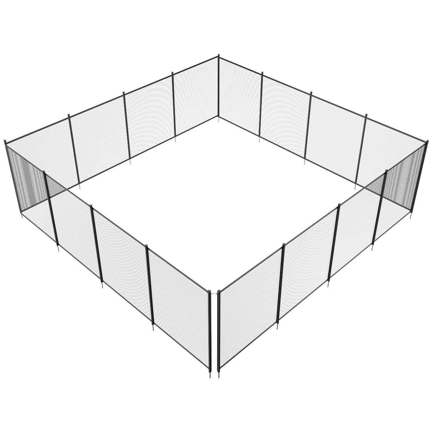 Pool Fence 4 x 48 FT Removable Pool Fence for Inground Pools Outdoors