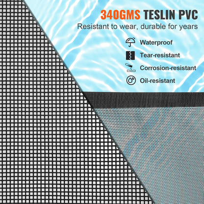Pool staket, 4 x 72 FT pool staket för inground pooler, löstagbart barnsäkerhet pool staket, enkel DIY installation pool staket, 340 gram Teslin PVC pool staket Mesh skyddar barn och husdjur