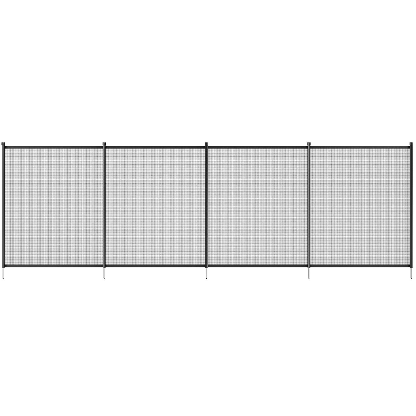 Pool staket, 4 x 72 FT pool staket för inground pooler, löstagbart barnsäkerhet pool staket, enkel DIY installation pool staket, 340 gram Teslin PVC pool staket Mesh skyddar barn och husdjur